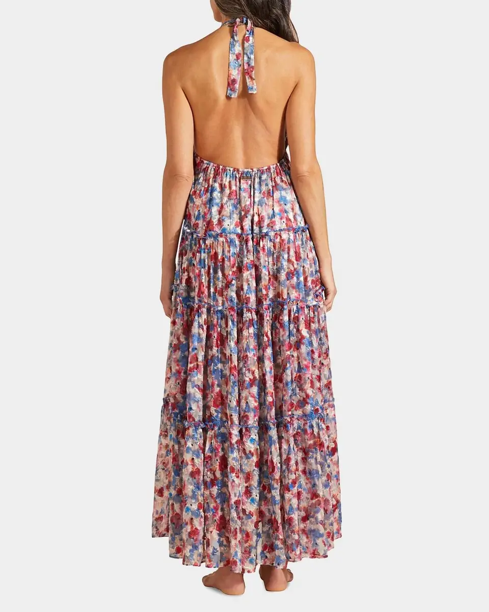 Vilebrequin Floral Halter Maxi Dress | Thumbnail 3 Vilebrequin Floral Halter Maxi Dress | Thumbnail 3