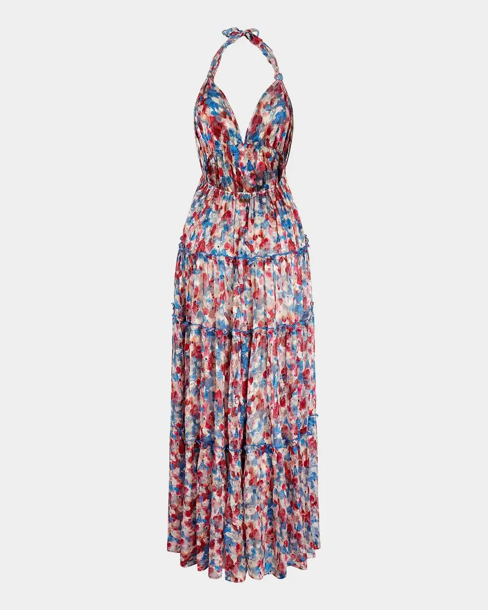 Vilebrequin Floral Halter Maxi Dress | Thumbnail 4 Vilebrequin Floral Halter Maxi Dress | Thumbnail 4