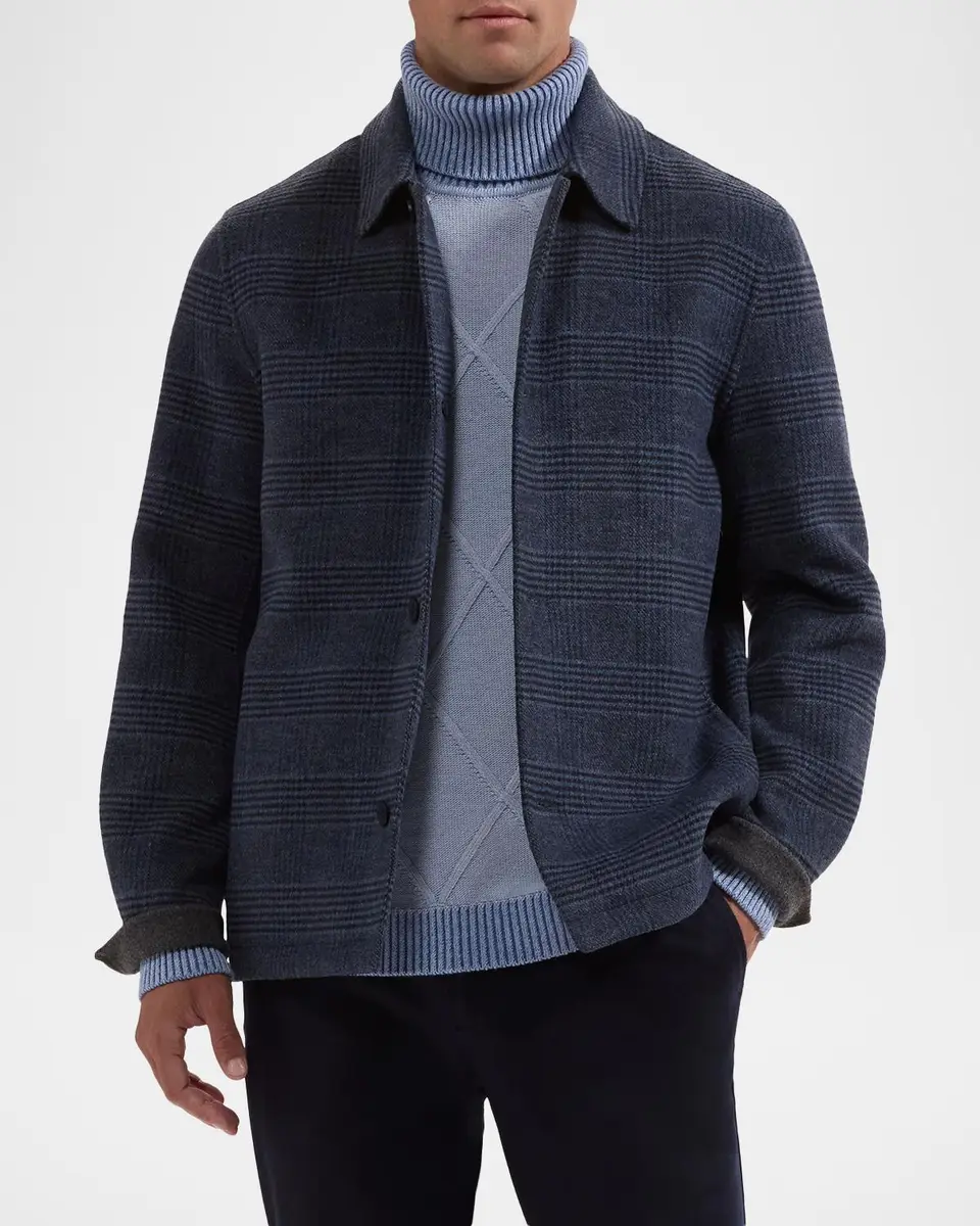 Bugatchi Men's Plaid Wool-Blend Jacket | Thumbnail 4 Bugatchi Men's Plaid Wool-Blend Jacket | Thumbnail 4