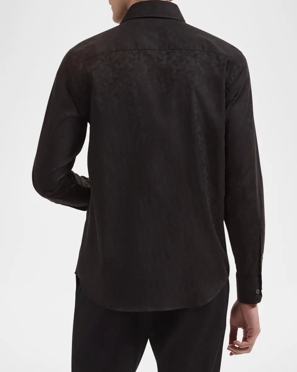Bugatchi Men's Alvin Woven Shaped Cotton Shirt | Thumbnail 3 Bugatchi Men's Alvin Woven Shaped Cotton Shirt | Thumbnail 3