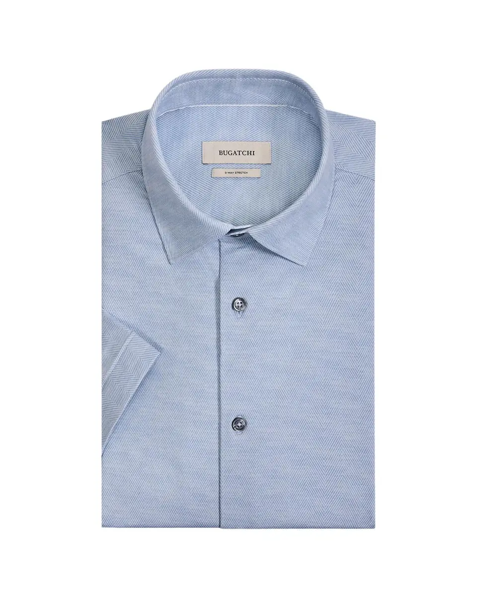 Bugatchi Men's OoohCotton Miles Short-Sleeve Shirt | Thumbnail 3 Bugatchi Men's OoohCotton Miles Short-Sleeve Shirt | Thumbnail 3