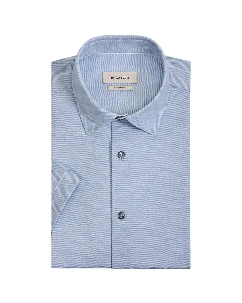 Bugatchi Men's OoohCotton Miles Short-Sleeve Shirt