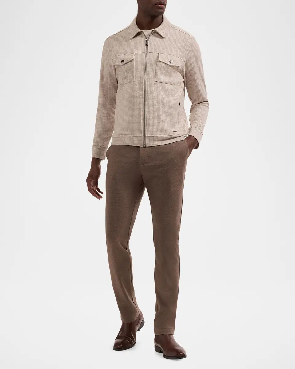 Bugatchi Men's Houndstooth Full-Zip Jacket | Thumbnail 2 Bugatchi Men's Houndstooth Full-Zip Jacket | Thumbnail 2
