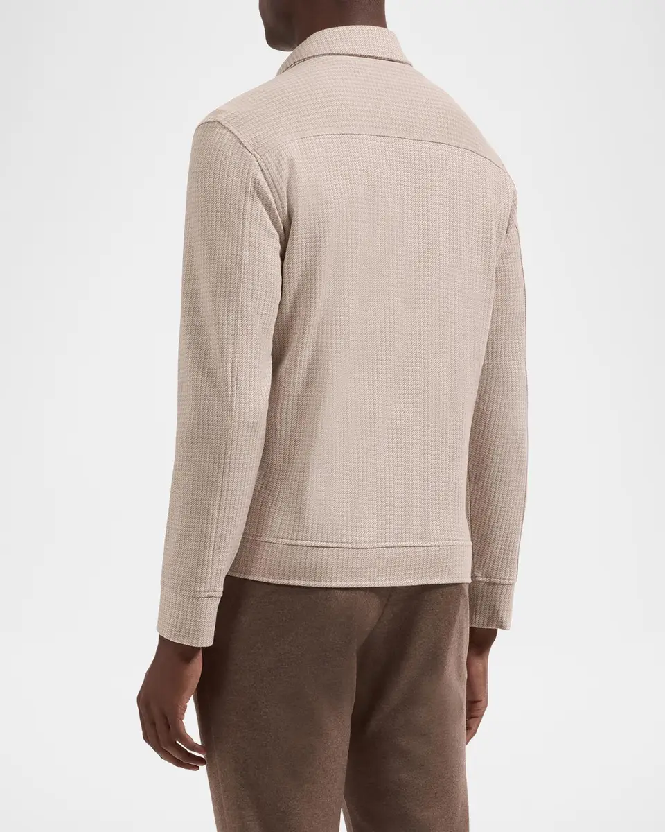 Bugatchi Men's Houndstooth Full-Zip Jacket | Thumbnail 3 Bugatchi Men's Houndstooth Full-Zip Jacket | Thumbnail 3