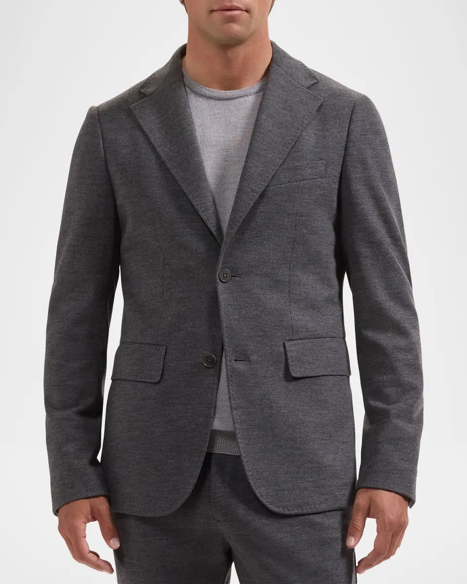 Bugatchi Men's Wool-Nylon Single-Breasted Blazer | Thumbnail 4 Bugatchi Men's Wool-Nylon Single-Breasted Blazer | Thumbnail 4