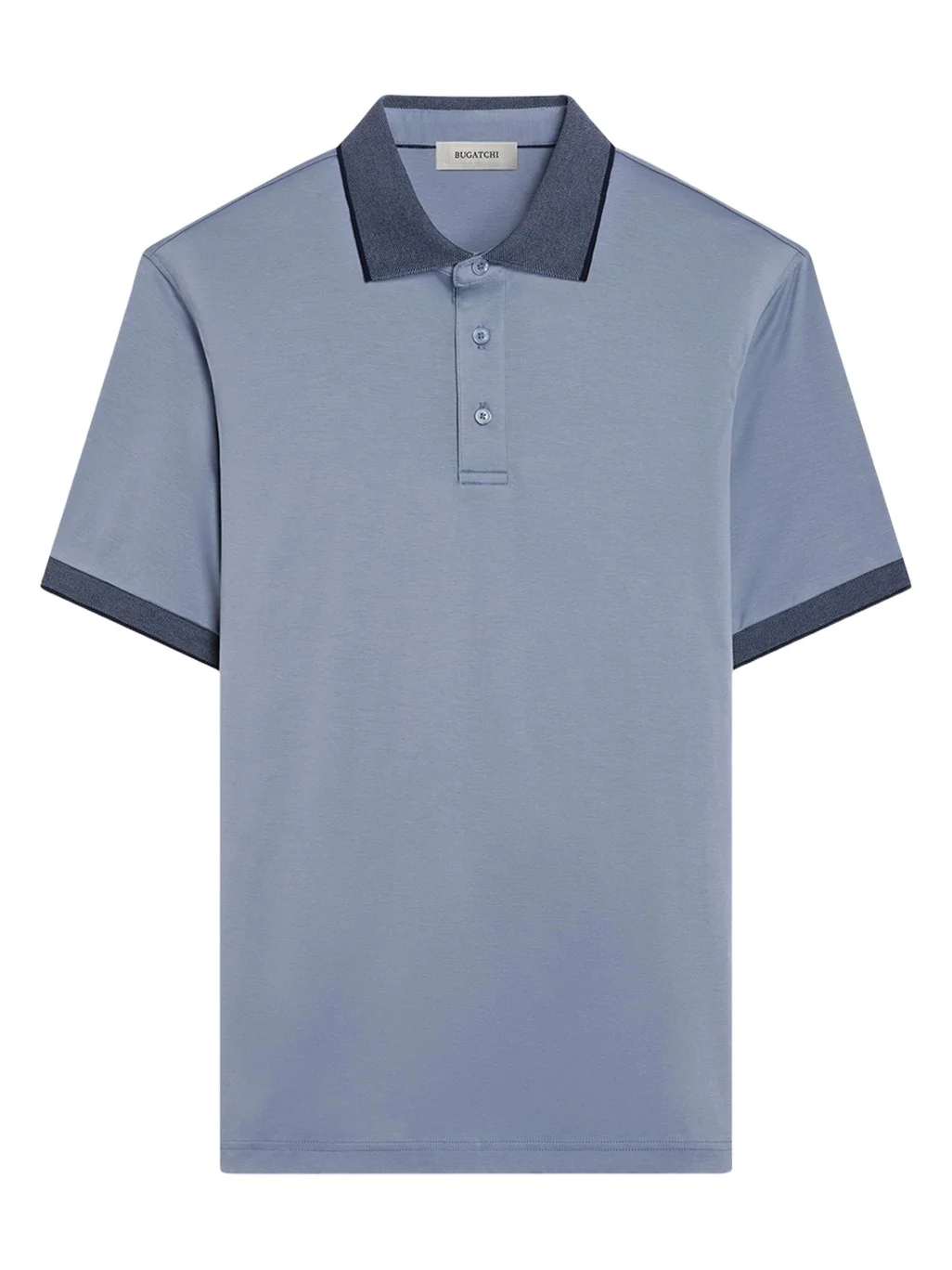 Bugatchi Men's Contrast Collar Cotton Polo Shirt