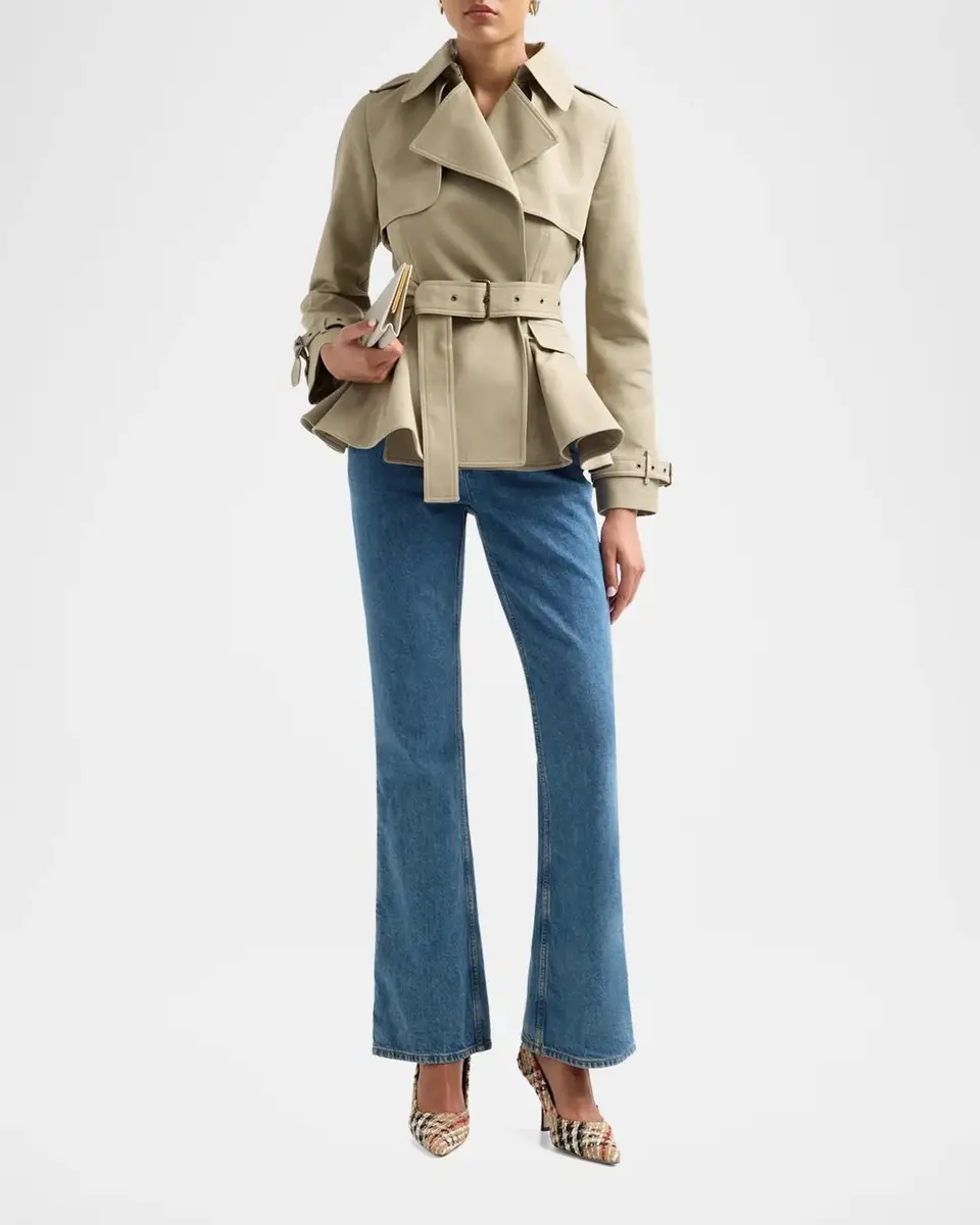 Burberry Pembury Peplum Short Trench | Thumbnail 2 Burberry Pembury Peplum Short Trench | Thumbnail 2