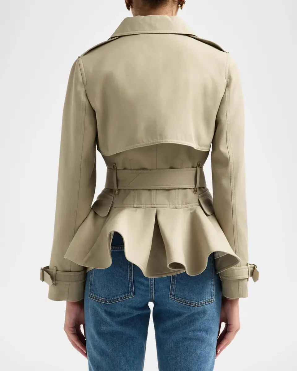 Burberry Pembury Peplum Short Trench | Thumbnail 3 Burberry Pembury Peplum Short Trench | Thumbnail 3