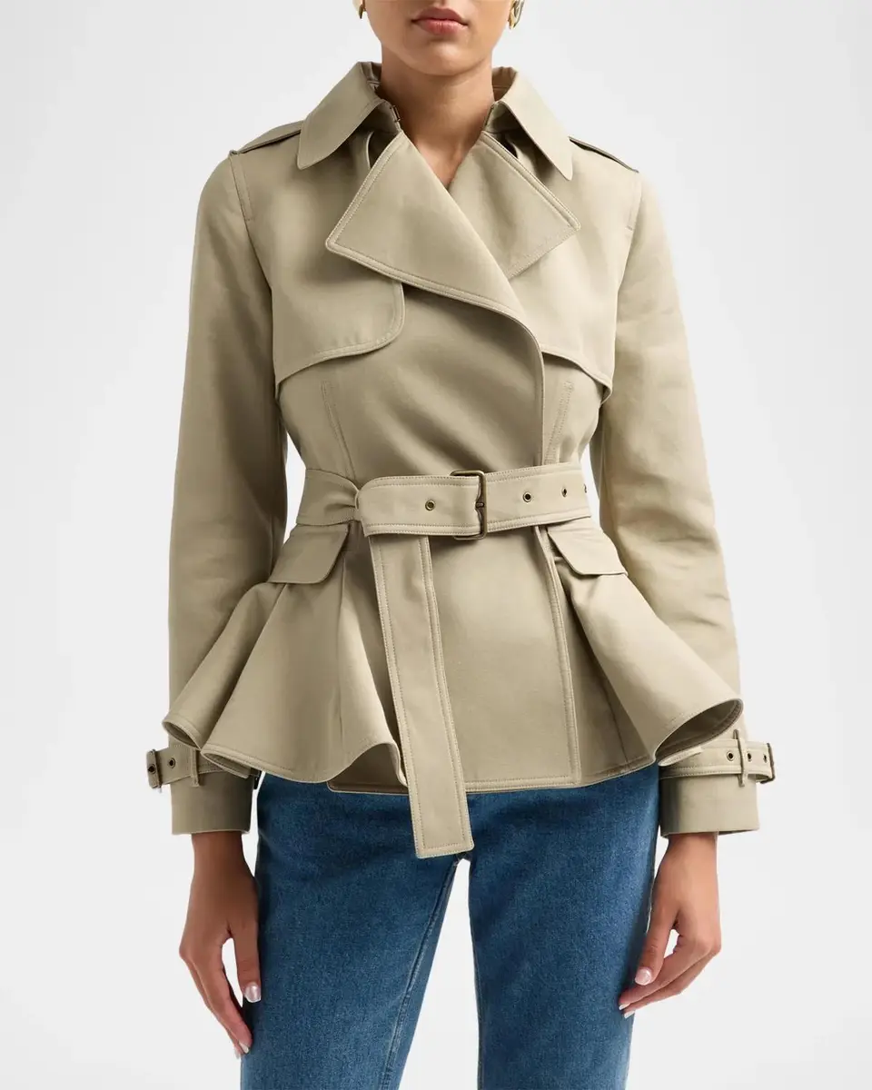 Burberry Pembury Peplum Short Trench | Thumbnail 4 Burberry Pembury Peplum Short Trench | Thumbnail 4