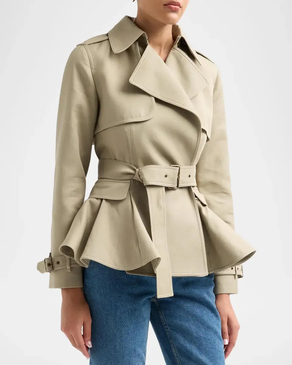 Burberry Pembury Peplum Short Trench | Thumbnail 5 Burberry Pembury Peplum Short Trench | Thumbnail 5