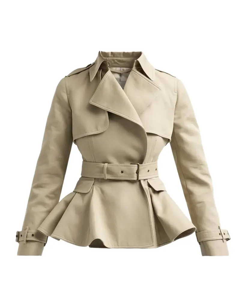 Pembury Peplum Short Trench
