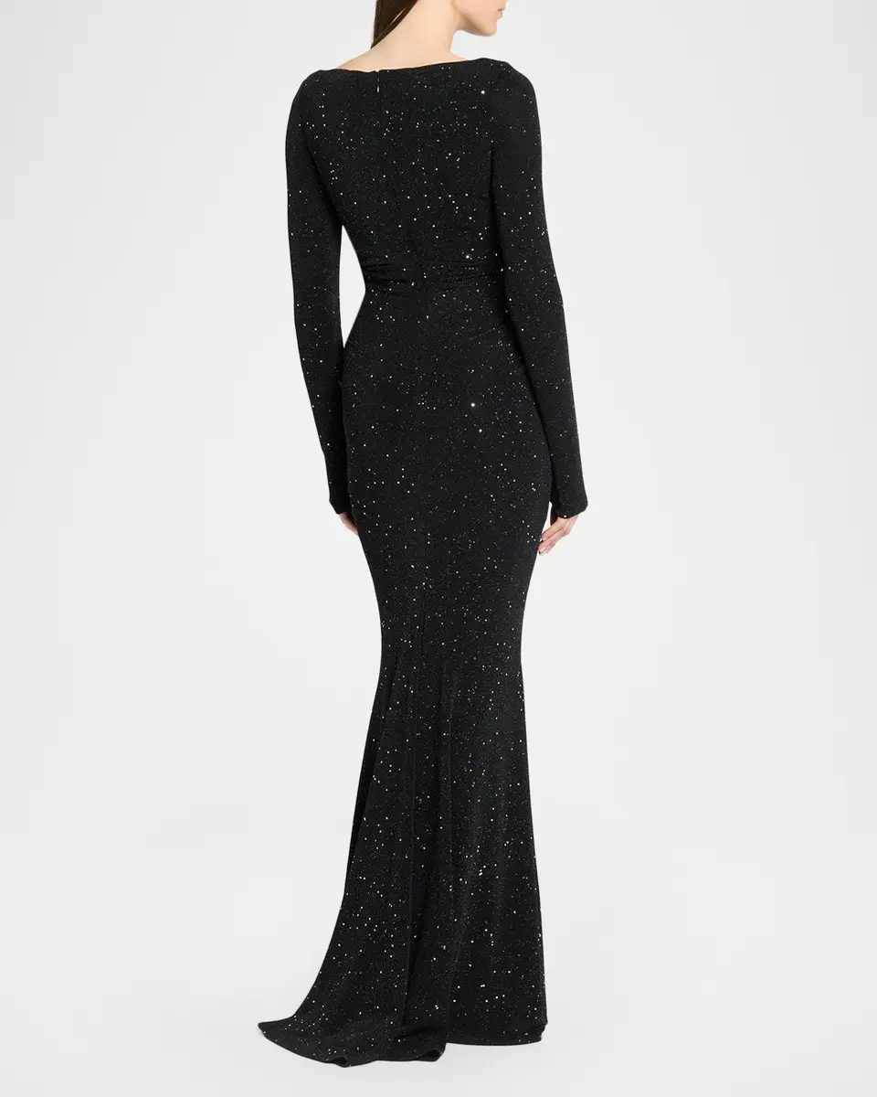 Talbot Runhof Spectrum Jersey Long-Sleeve Mermaid Gown | Thumbnail 3 Talbot Runhof Spectrum Jersey Long-Sleeve Mermaid Gown | Thumbnail 3