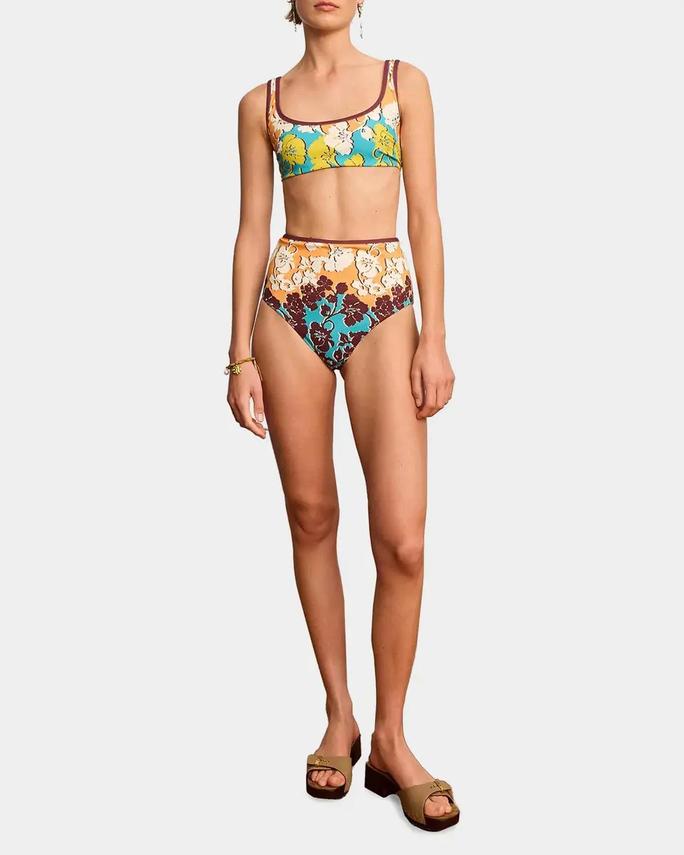 ALÉMAIS Splice Floral High-Rise Bikini Bottom | Thumbnail 2