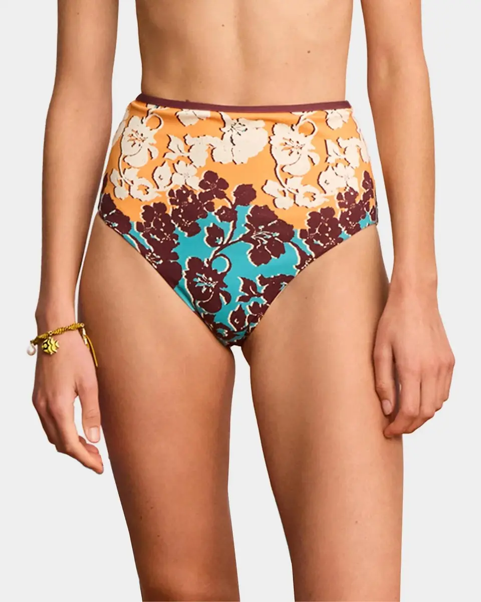 ALÉMAIS Splice Floral High-Rise Bikini Bottom | Thumbnail 4