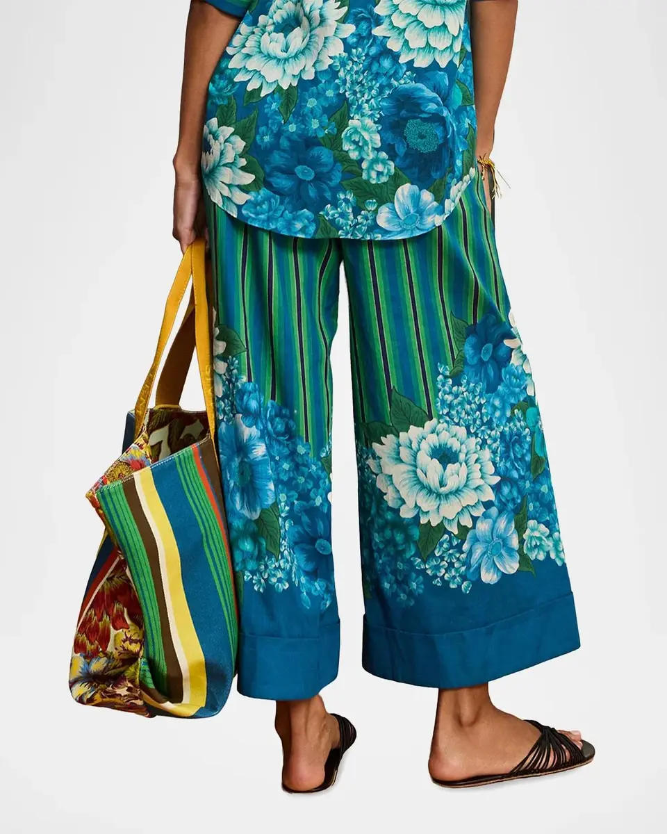 ALÉMAIS Margo Striped Floral Cuffed Pants | Thumbnail 3 ALÉMAIS Margo Striped Floral Cuffed Pants | Thumbnail 3
