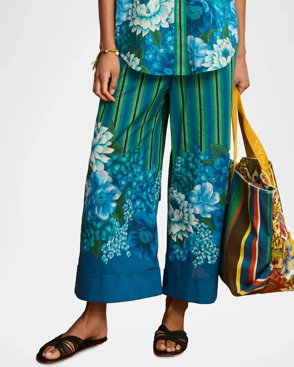ALÉMAIS Margo Striped Floral Cuffed Pants | Thumbnail 4 ALÉMAIS Margo Striped Floral Cuffed Pants | Thumbnail 4