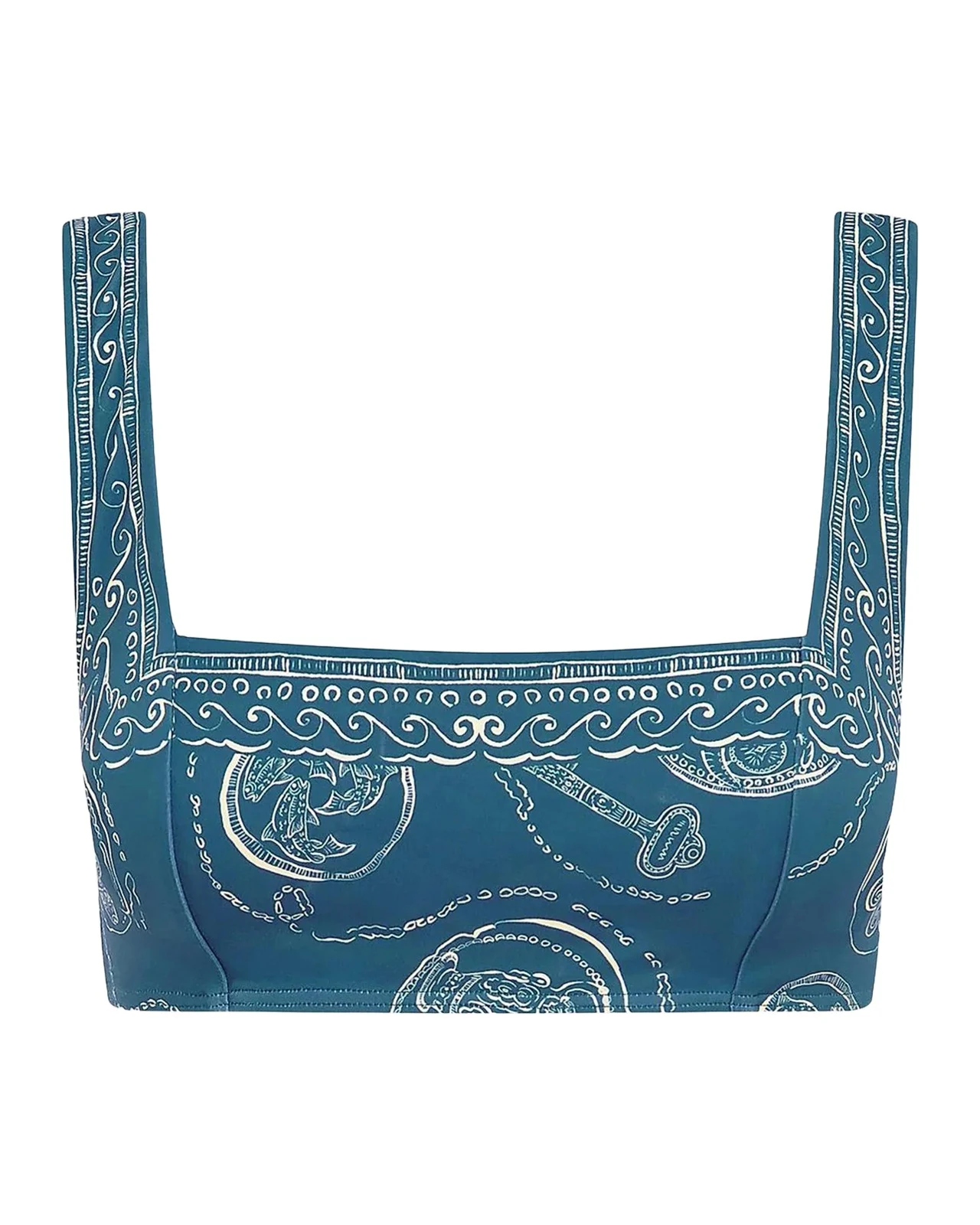 Lucky Square-Neck Bikini Top