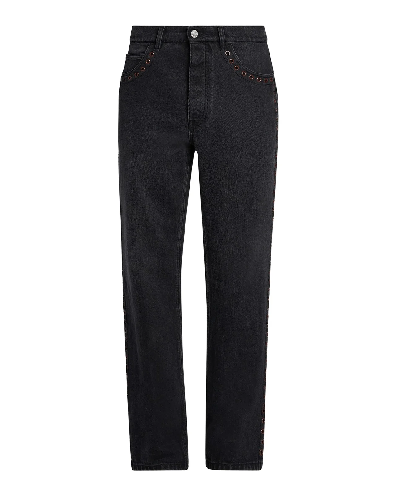 Marni Grommet-Trimmed Straight-Leg Jeans
