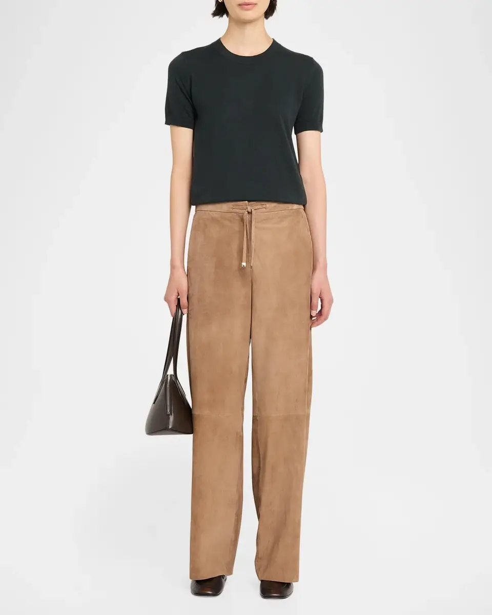Max Mara Short-Sleeve Cotton Knit Crewneck Sweater | Thumbnail 2 Max Mara Short-Sleeve Cotton Knit Crewneck Sweater | Thumbnail 2