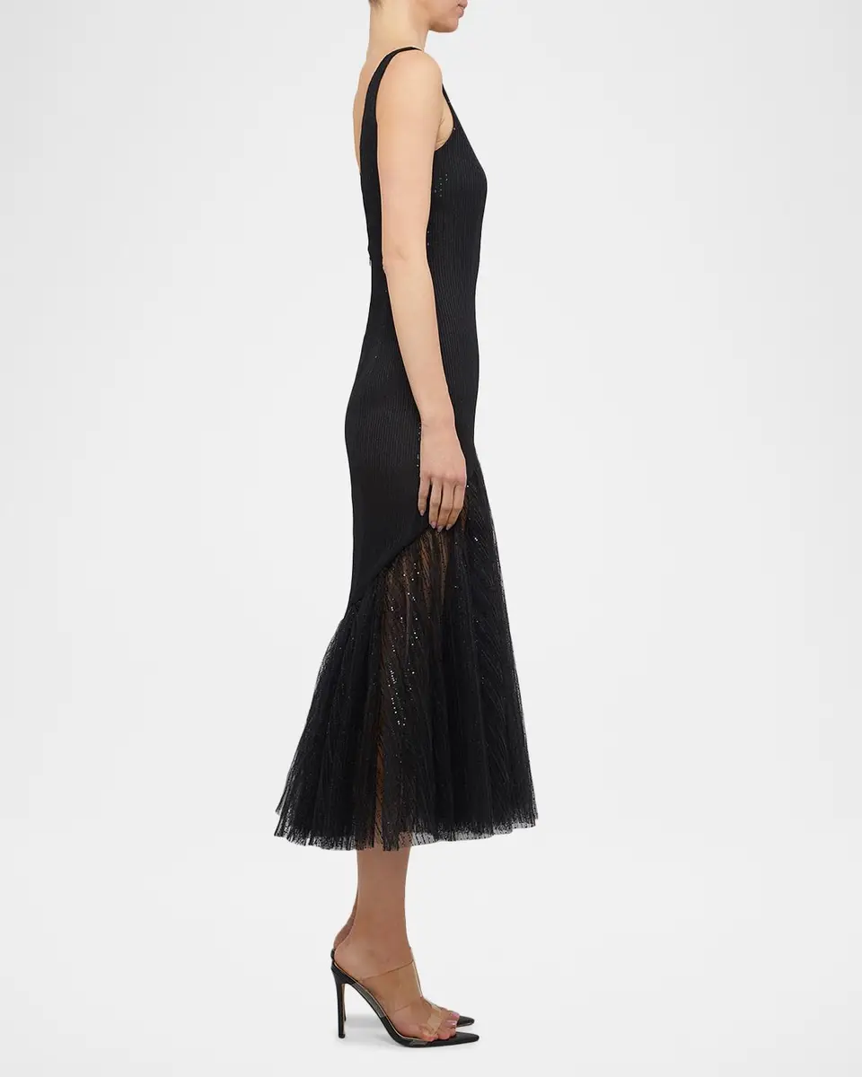 PRABAL GURUNG Bateau-Neck Sequined Semi-Sheer Midi Dress | Thumbnail 4 PRABAL GURUNG Bateau-Neck Sequined Semi-Sheer Midi Dress | Thumbnail 4