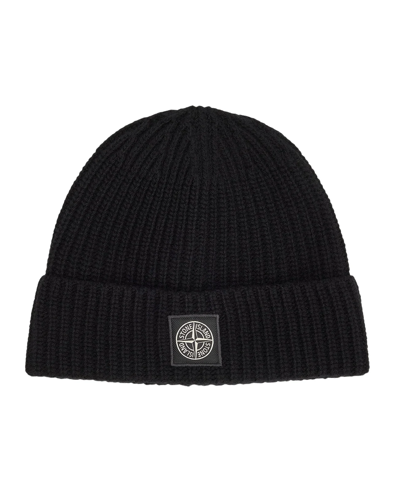Stone Island Men's Rib-Knit Wool Beanie