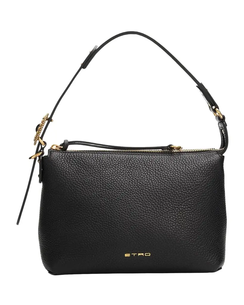Buckle-Embellished Leather Top-Handle Bag Buckle-Embellished Leather Top-Handle Bag