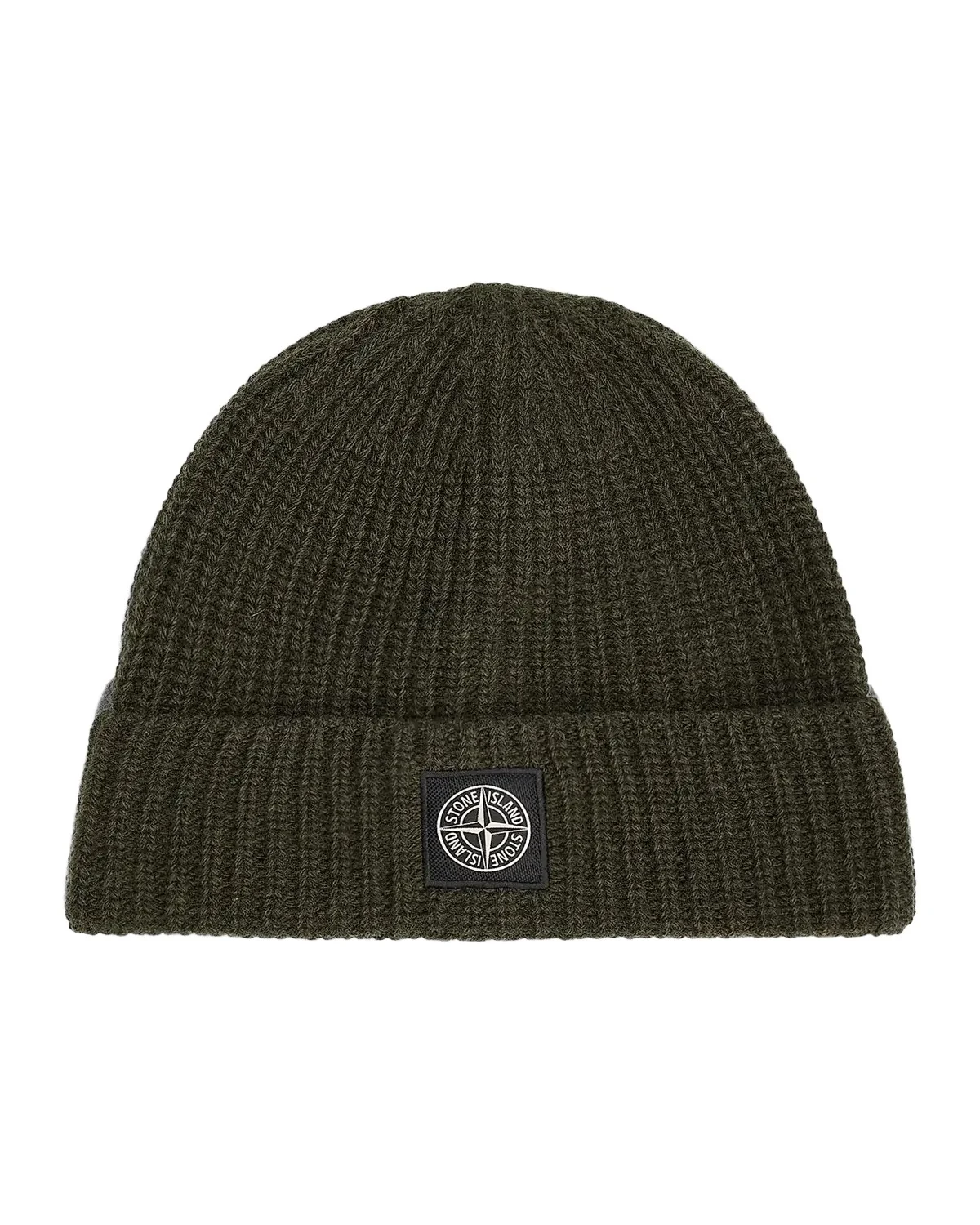 Stone Island Men's Rib-Knit Wool Beanie
