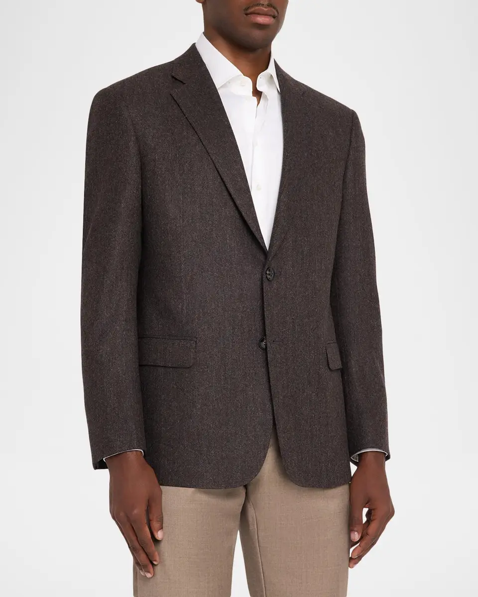 Giorgio Armani Men's Wool Two-Button Blazer | Thumbnail 4