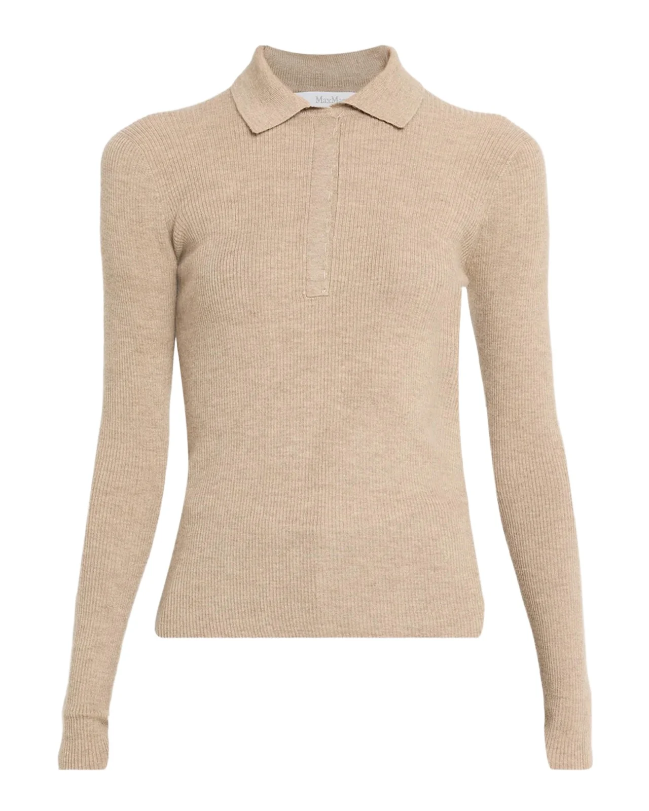 Cashmere Rib Fitted Polo Sweater Cashmere Rib Fitted Polo Sweater