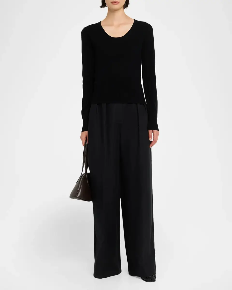Max Mara Scoop-Neck Fitted Wool-Cashmere Sweater | Thumbnail 2 Max Mara Scoop-Neck Fitted Wool-Cashmere Sweater | Thumbnail 2