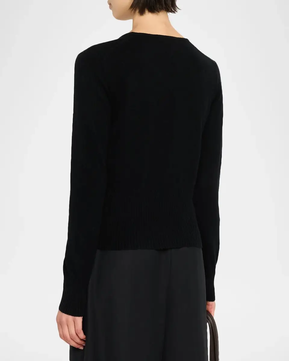 Max Mara Scoop-Neck Fitted Wool-Cashmere Sweater | Thumbnail 3 Max Mara Scoop-Neck Fitted Wool-Cashmere Sweater | Thumbnail 3