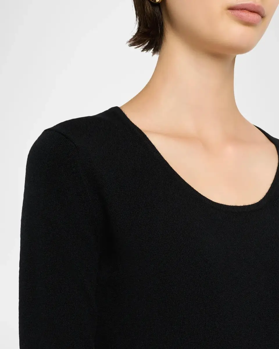 Max Mara Scoop-Neck Fitted Wool-Cashmere Sweater | Thumbnail 5 Max Mara Scoop-Neck Fitted Wool-Cashmere Sweater | Thumbnail 5
