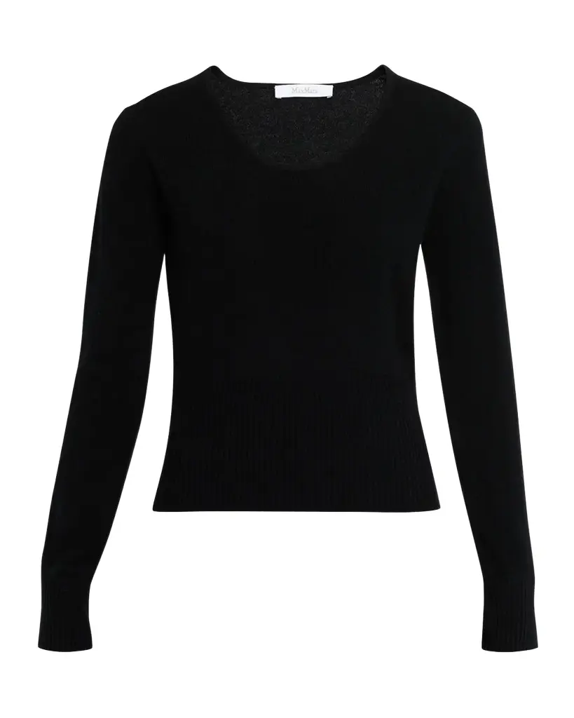 Scoop-Neck Fitted Wool-Cashmere Sweater Scoop-Neck Fitted Wool-Cashmere Sweater