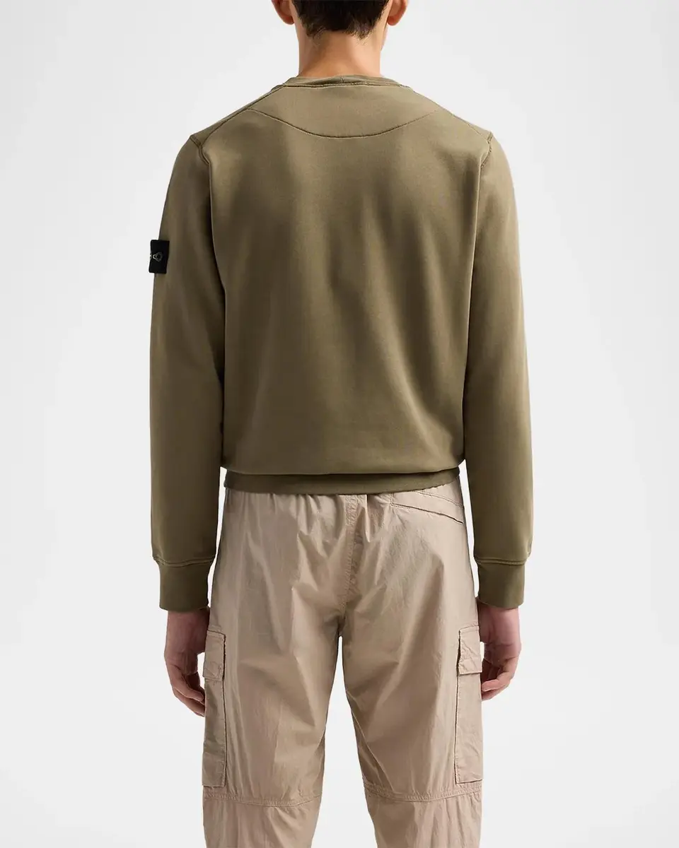 Stone Island Men's Felpa Cotton Crewneck Sweatshirt | Thumbnail 3