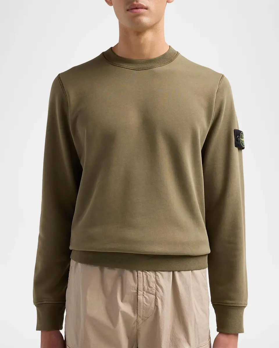 Stone Island Men's Felpa Cotton Crewneck Sweatshirt | Thumbnail 5