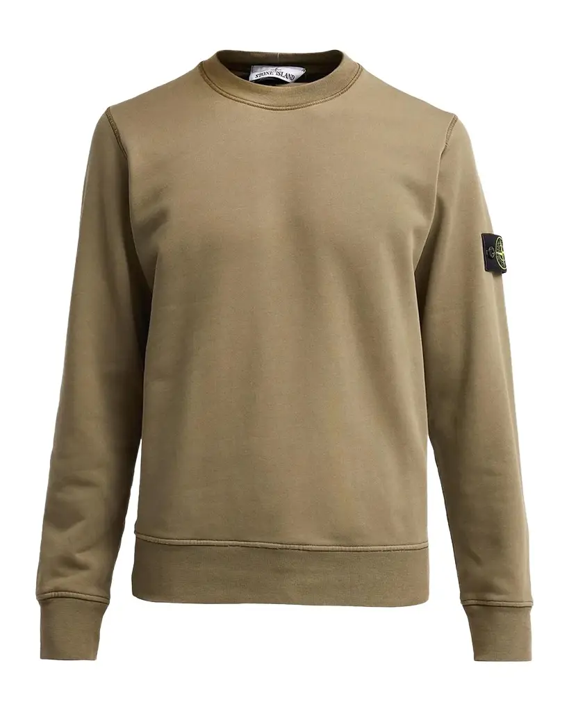 Stone Island Men's Felpa Cotton Crewneck Sweatshirt