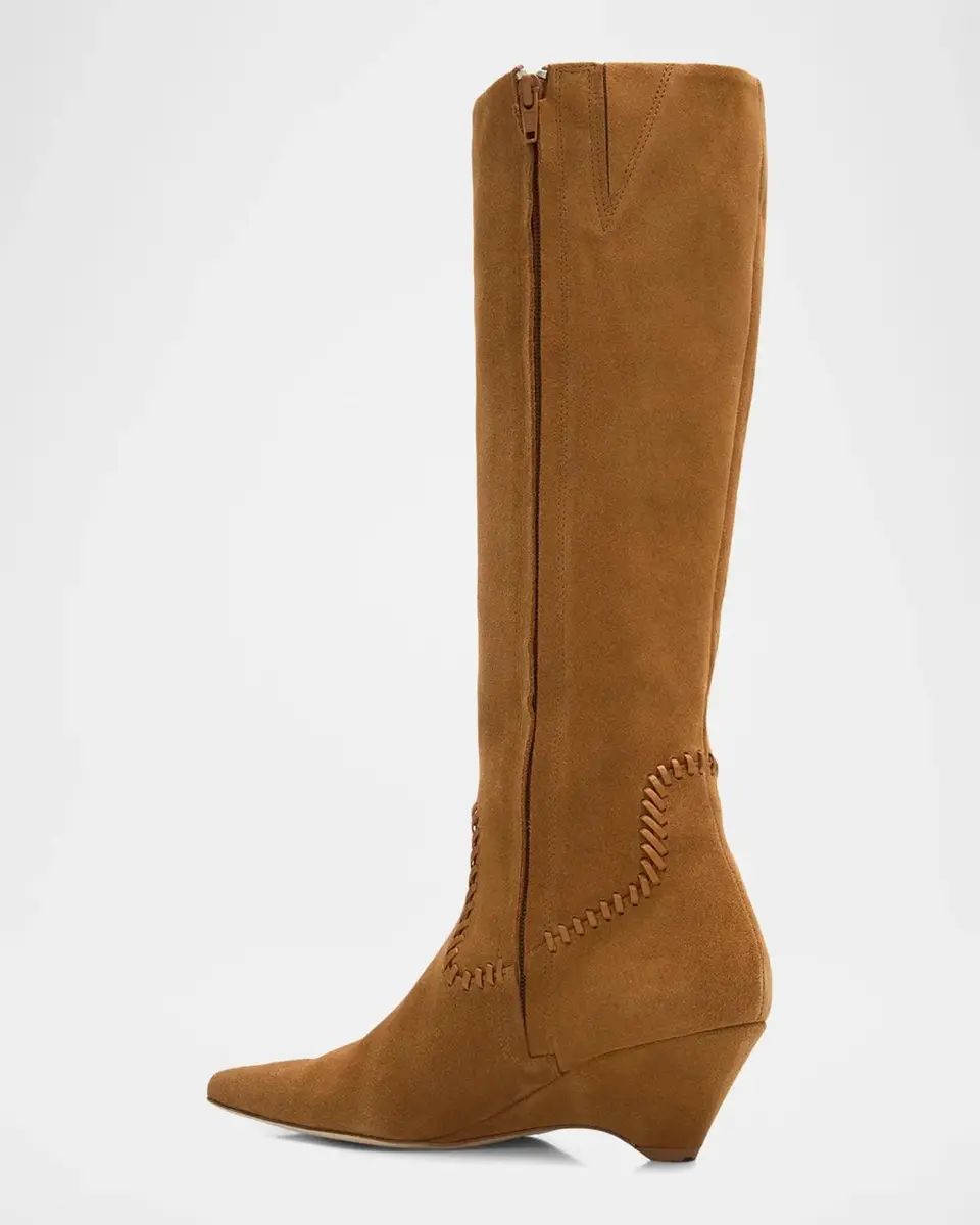 Cinq à Sept Resort Marta 60MM Whipstitched Suede Boots | Thumbnail 2 Cinq à Sept Resort Marta 60MM Whipstitched Suede Boots | Thumbnail 2