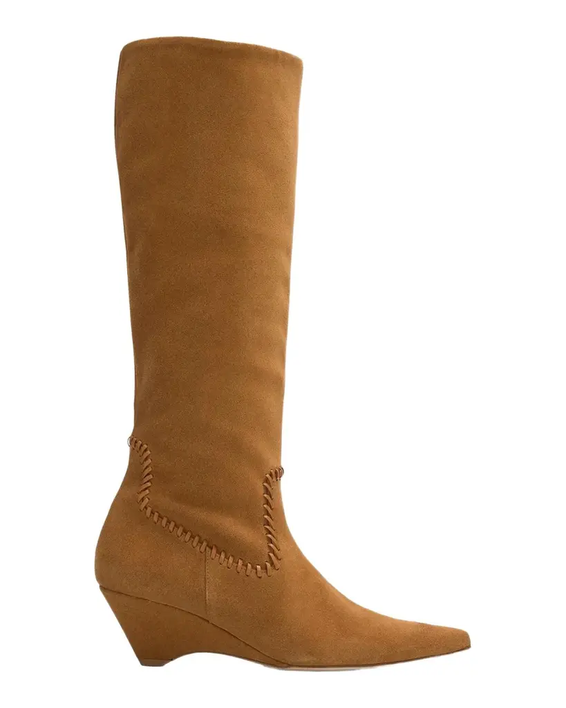 Cinq à Sept Resort Marta 60MM Whipstitched Suede Boots