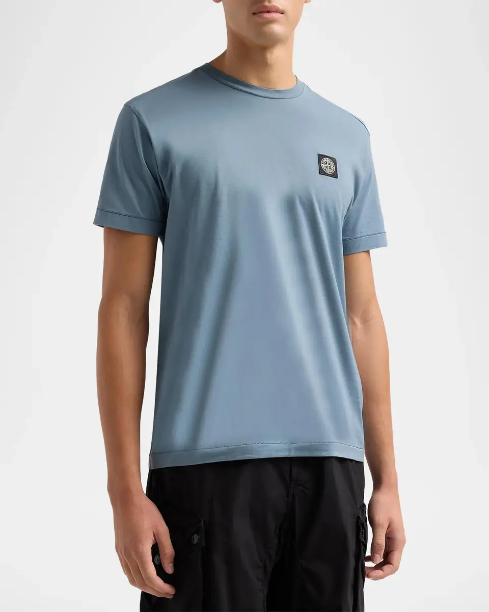 Stone Island Men's Cotton Crewneck T-Shirt | Thumbnail 4 Stone Island Men's Cotton Crewneck T-Shirt | Thumbnail 4