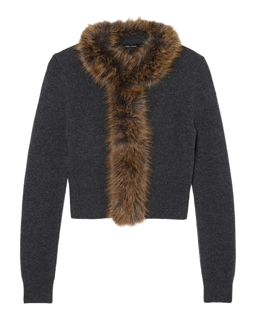 Faux Fur Lined Cardigan Faux Fur Lined Cardigan