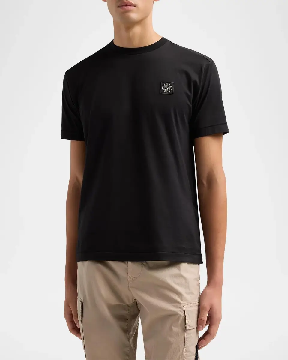 Stone Island Men's Cotton Crewneck T-Shirt | Thumbnail 4 Stone Island Men's Cotton Crewneck T-Shirt | Thumbnail 4