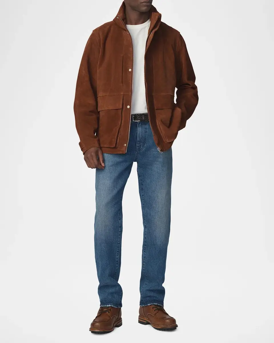 Joe's Jeans Men's Suede Stand-Collar Field Jacket | Thumbnail 2 Joe's Jeans Men's Suede Stand-Collar Field Jacket | Thumbnail 2