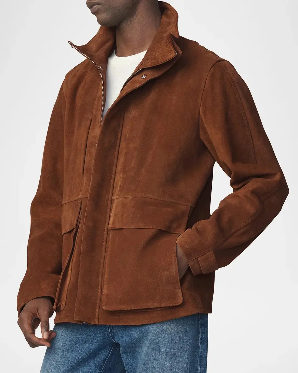 Joe's Jeans Men's Suede Stand-Collar Field Jacket | Thumbnail 6 Joe's Jeans Men's Suede Stand-Collar Field Jacket | Thumbnail 6