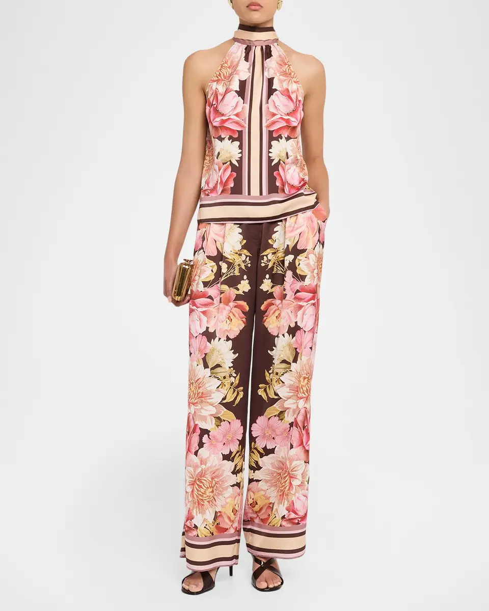 Misa Los Angeles Lemor Pleated Floral Pants | Thumbnail 2