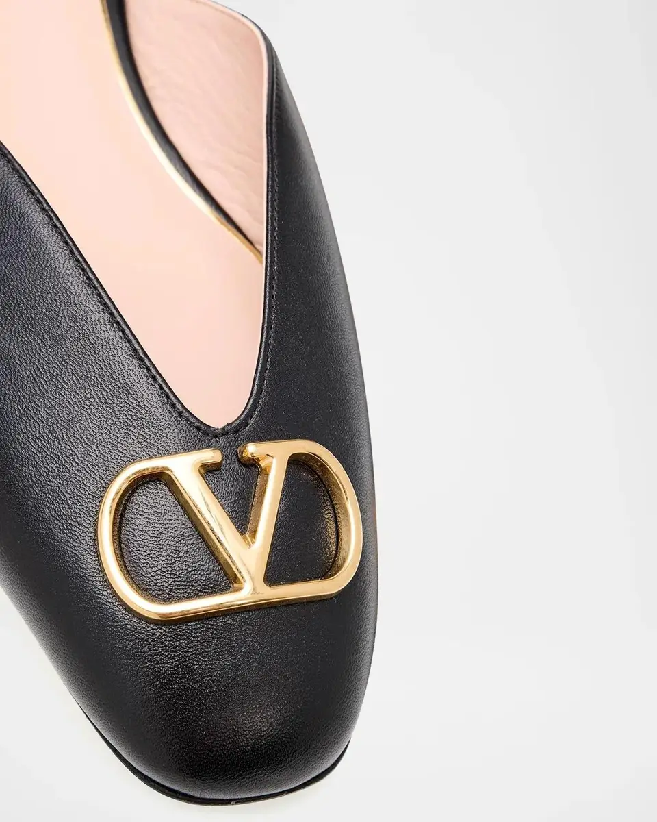 Valentino Garavani VLogo Signature Leather Mules | Thumbnail 5 Valentino Garavani VLogo Signature Leather Mules | Thumbnail 5