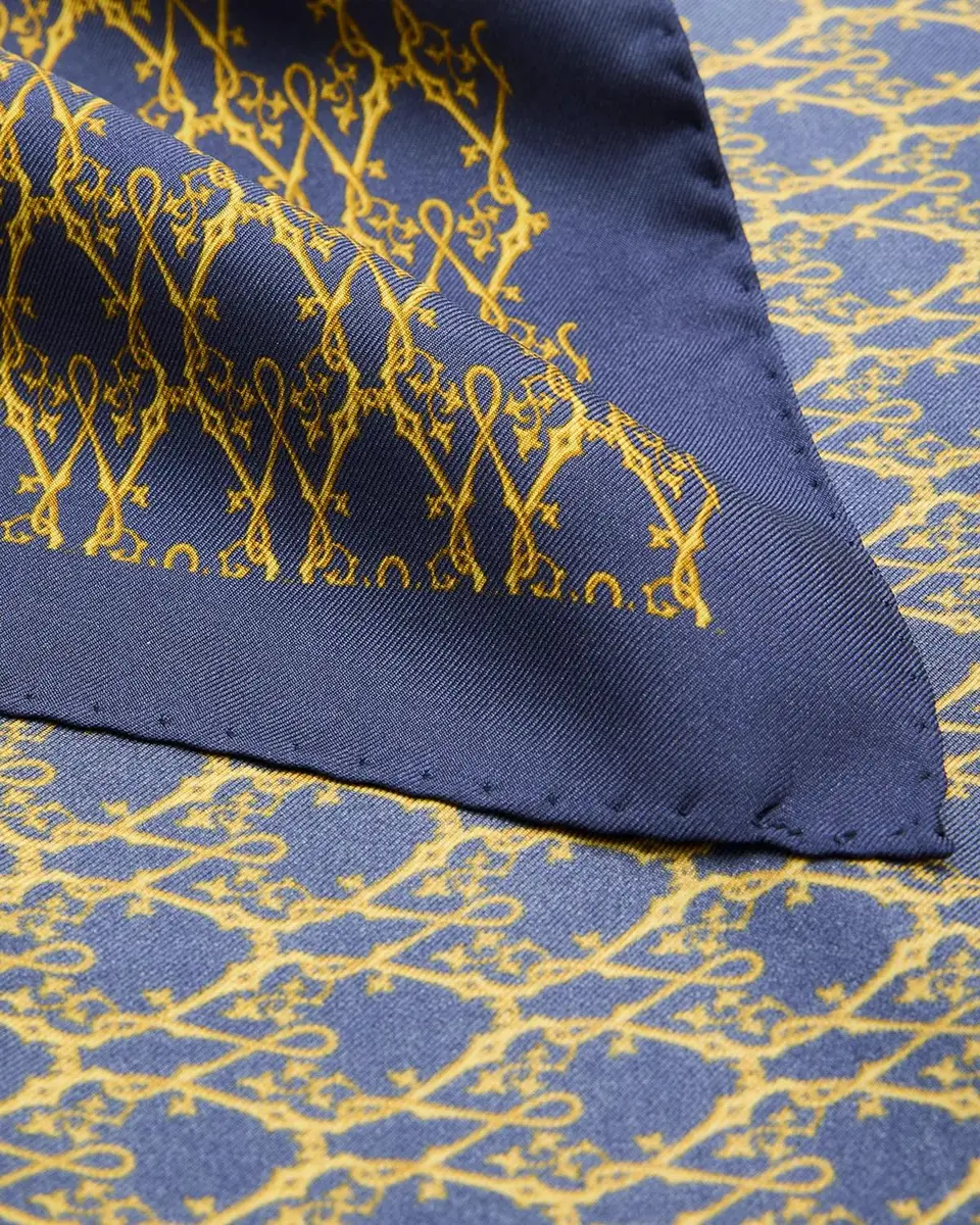 Willy Chavarria Men's Monogram Silk Square Scarf | Thumbnail 2