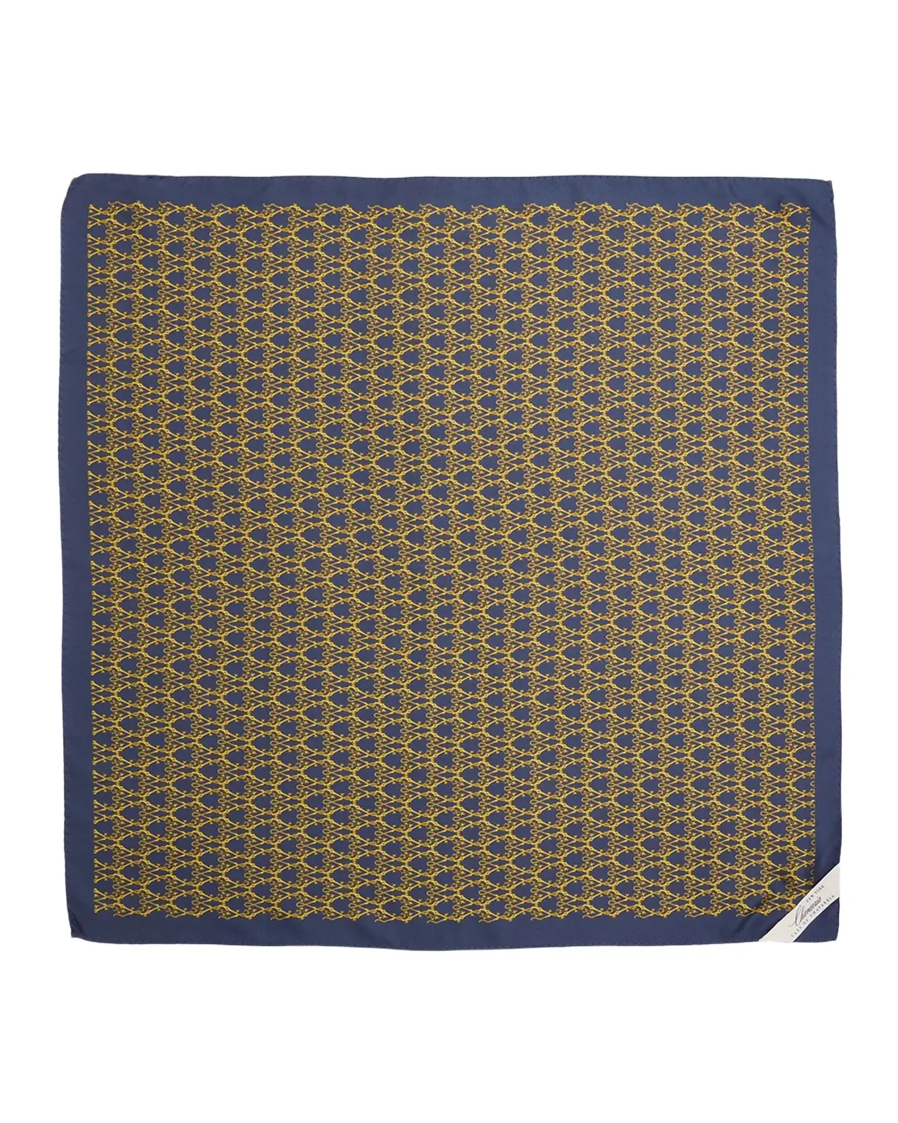 Men's Monogram Silk Square Scarf