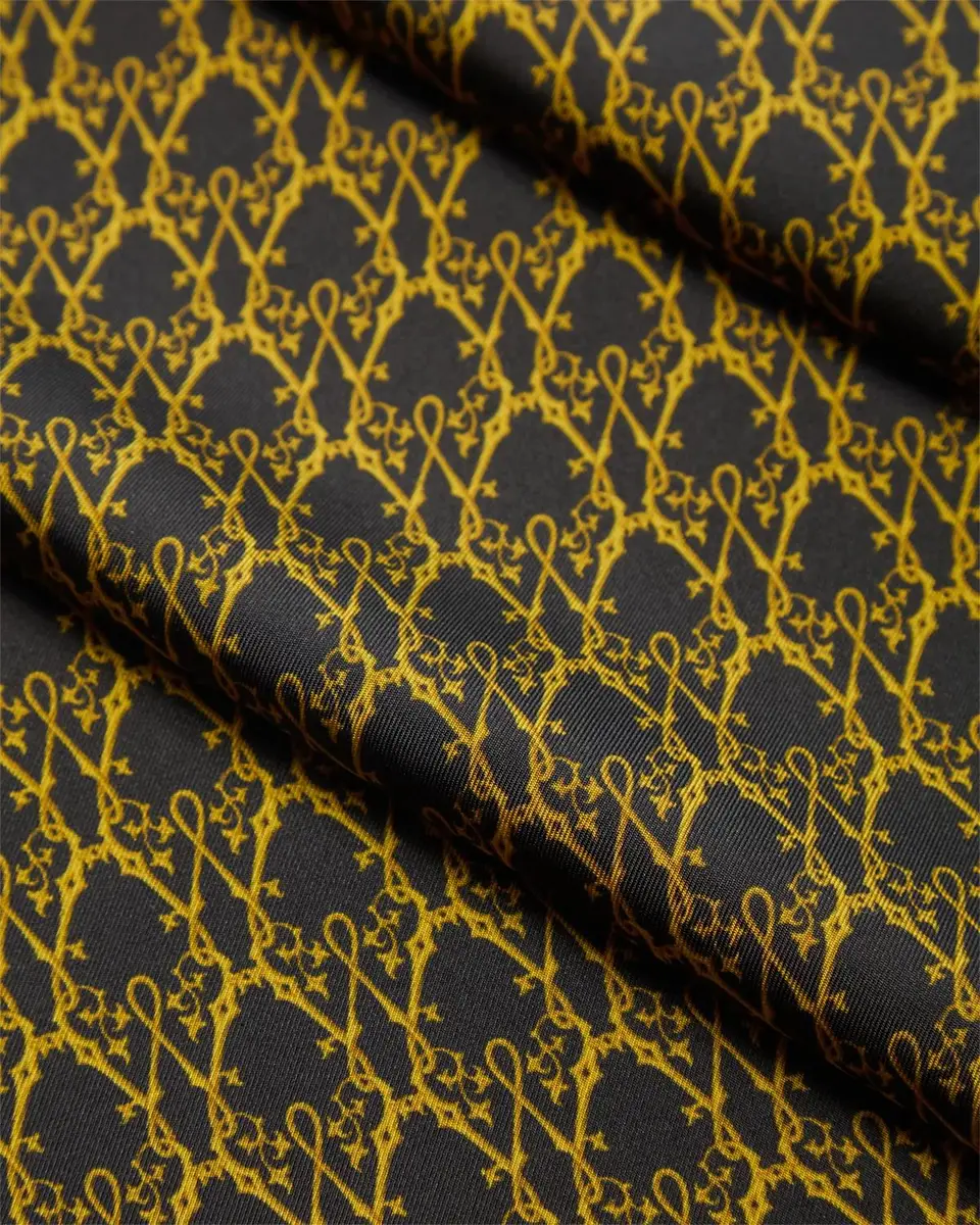 Willy Chavarria Men's Monogram Silk Square Scarf | Thumbnail 3