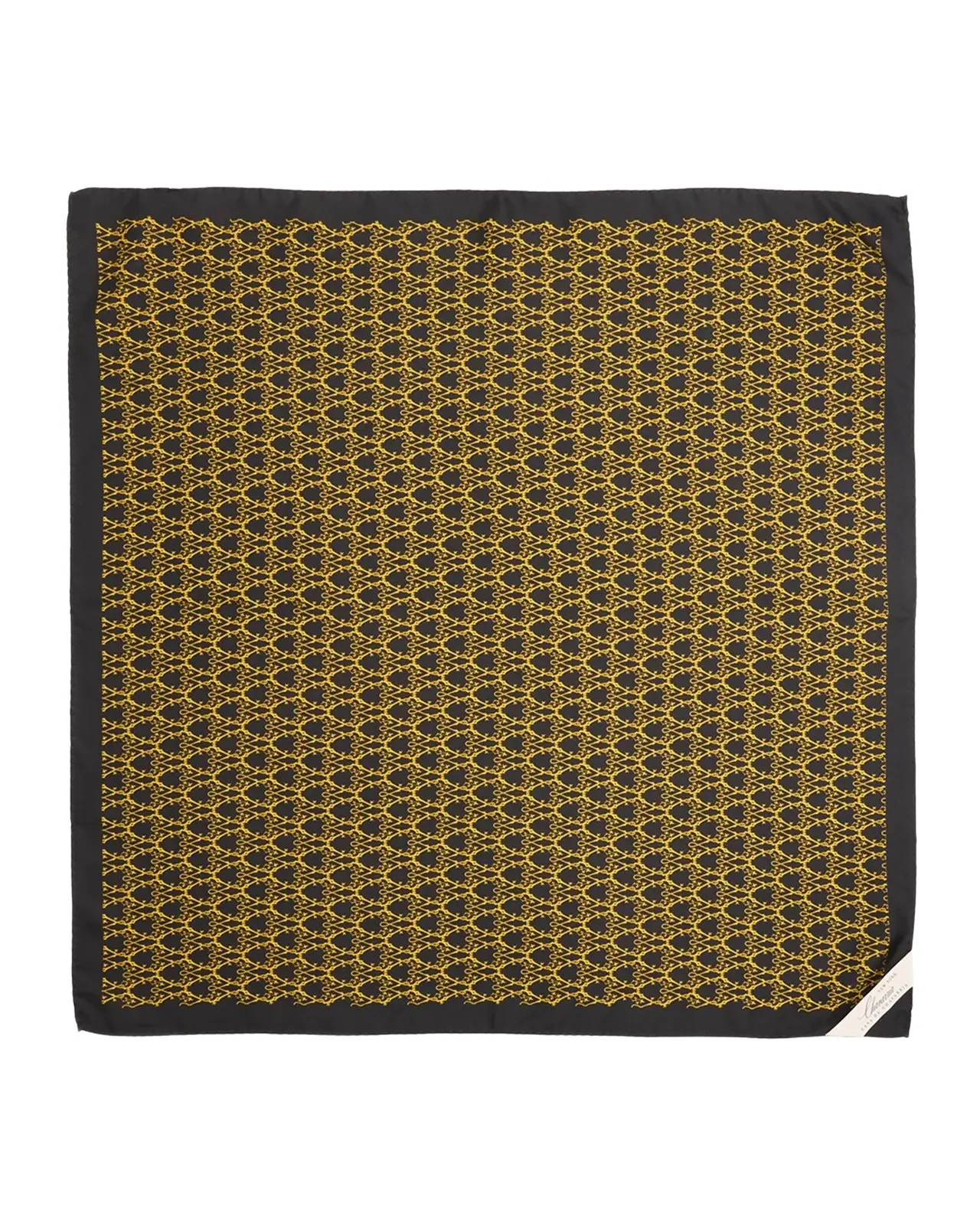 Men's Monogram Silk Square Scarf