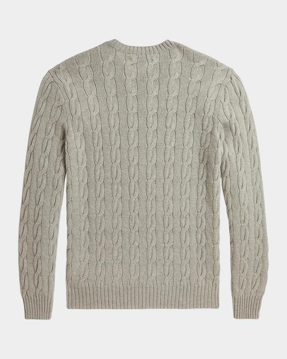 Ralph Lauren Purple Label Men's Cable-Knit Cashmere Crewneck Sweater | Thumbnail 2 Ralph Lauren Purple Label Men's Cable-Knit Cashmere Crewneck Sweater | Thumbnail 2